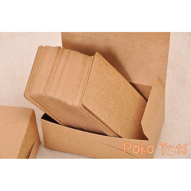 PMM Blank Kraft Paper Brown Card Set Kertas Ucapan Coklat 8.5x5cm