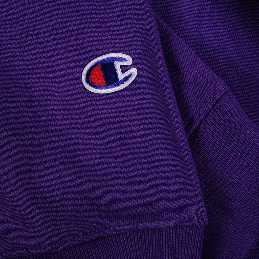 Kaos Lengan Panjang CHMPN Embroiderry Dark Purple