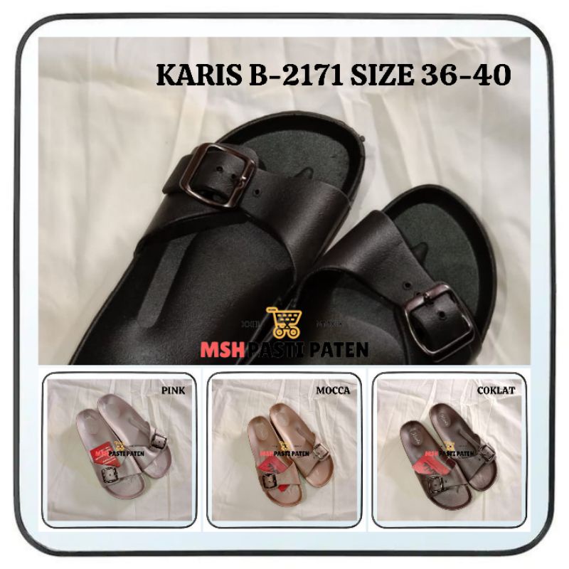 KARIS/verotino B-2171 C SIZE 36-40 Sandal selop wanita bahan karet tahan air Sandal teplek perempuan