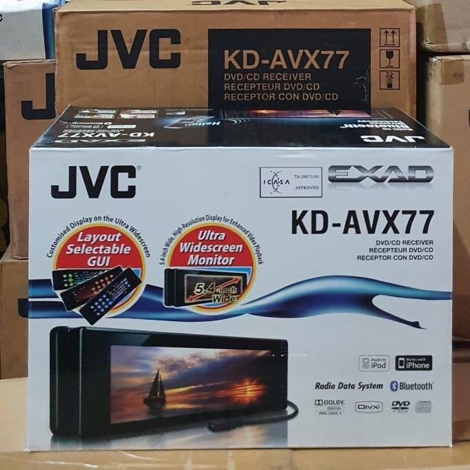 Head Unit JVC KD-AVX77 Bluetooth Monitor 5.4" Touchscreen Car Audio