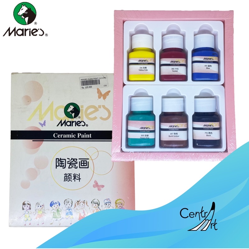 

Maries ceramic paint 6 colors / Maries cat keramik set 6 warna