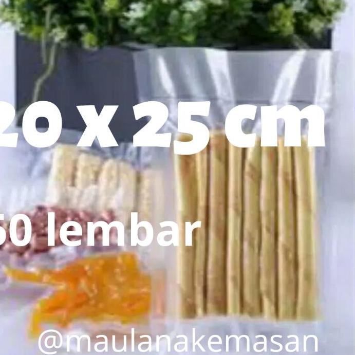 

❀ Plastik vakum vacuum bag 20x25 cm 50 lembar berkualitas tebal 80 mikron ➴