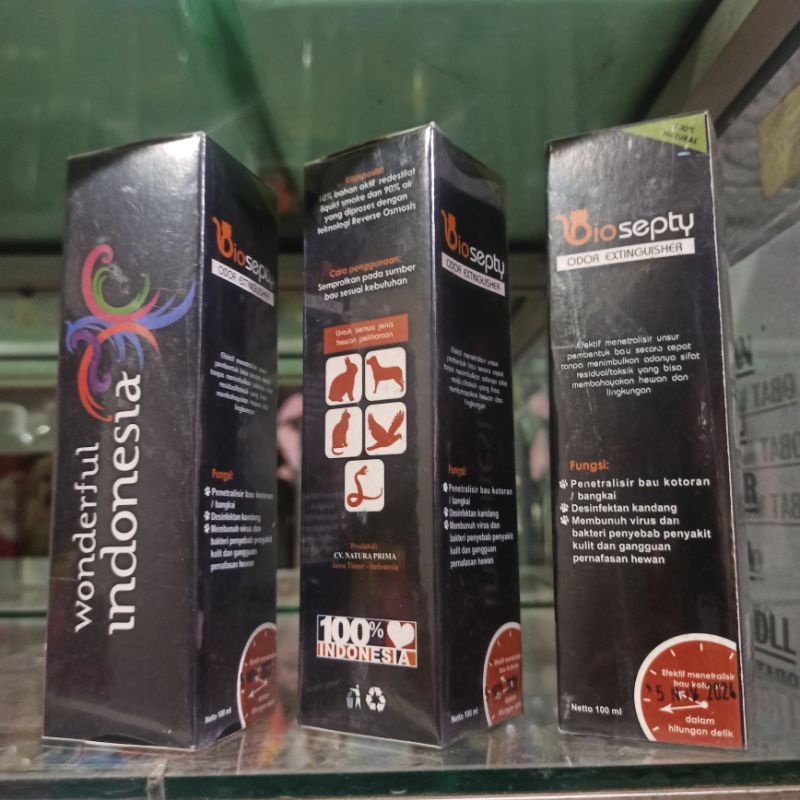 biosepty spray 100ml penghilang bau, disinfektan kandang