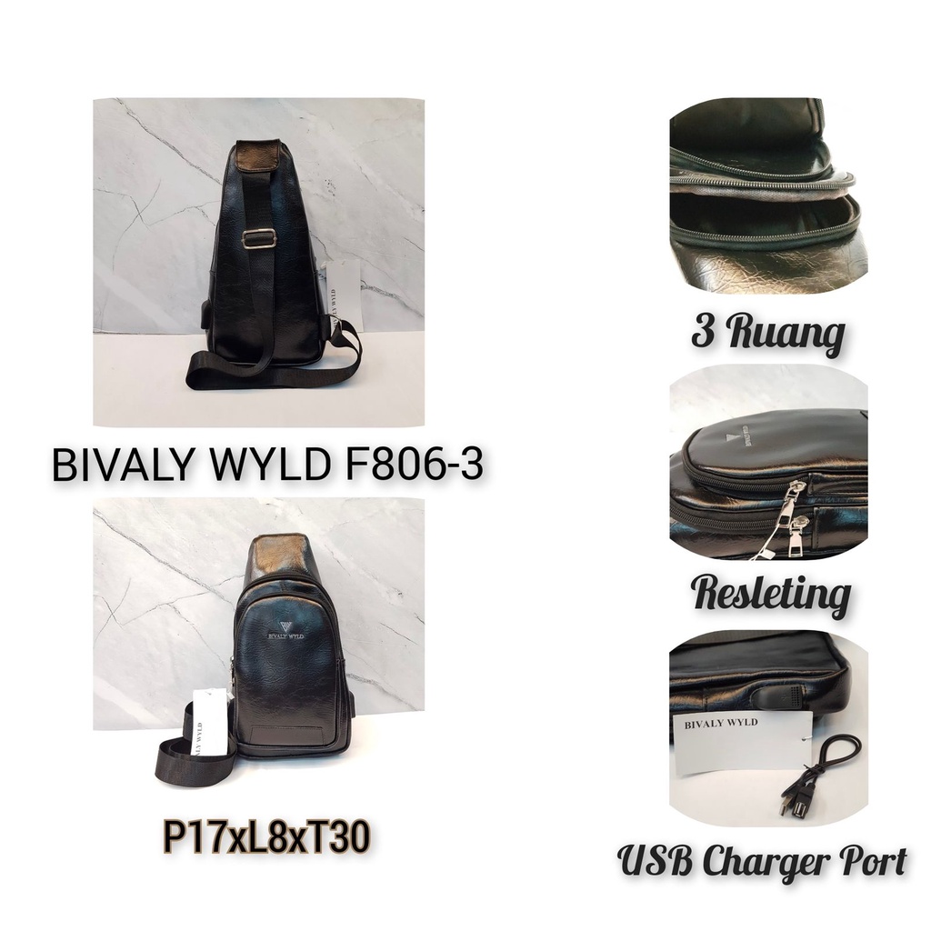 PROMO Bodybag/tas punggung pria model terbaru BIVALY WYLD F806-3