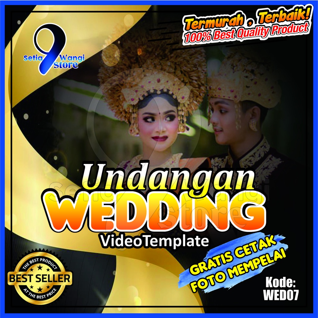 Undangan Wedding Template Harga Terjangkau Free Cetak Foto