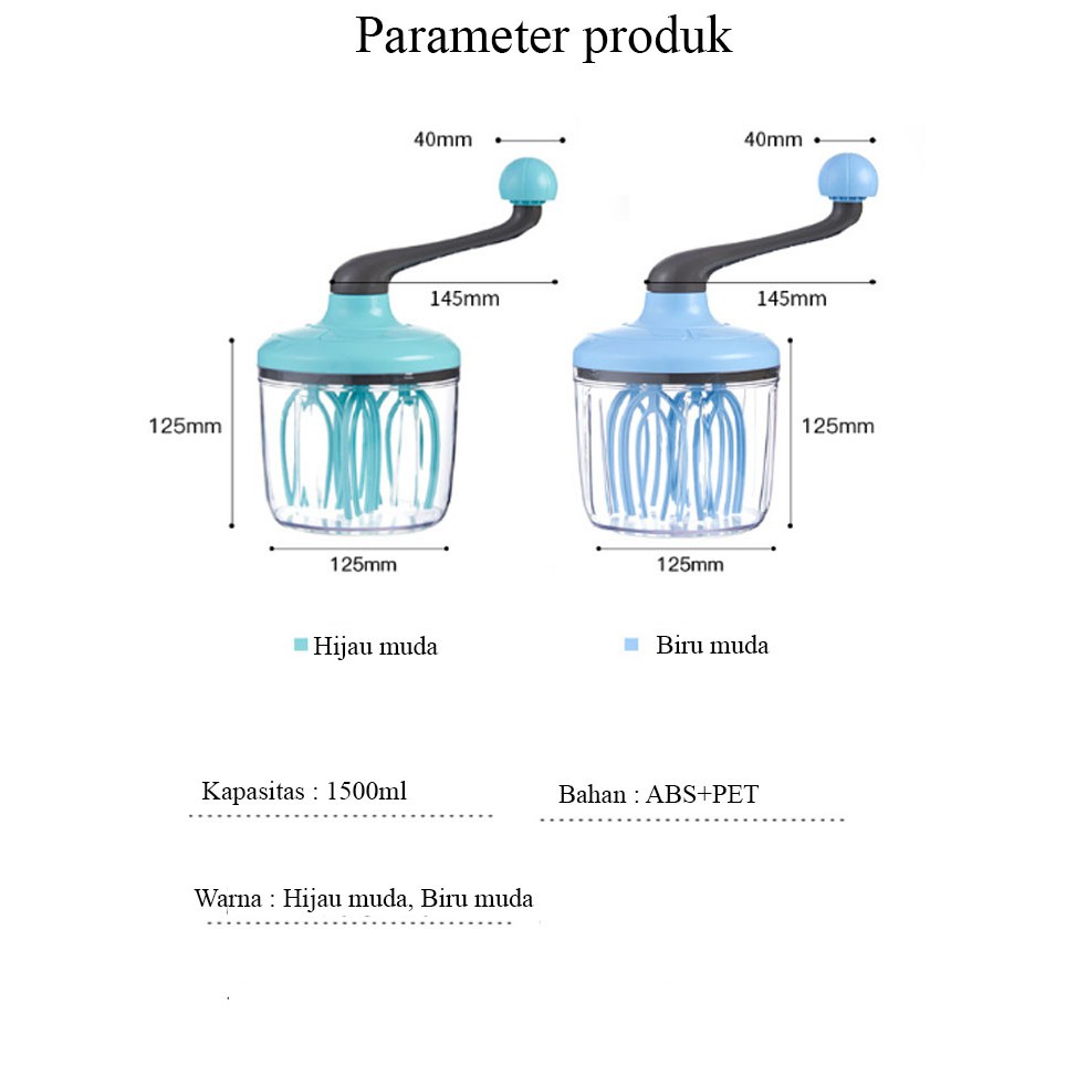 Hand Mixer/Mixer mini Pengocok Telur Adonan Kue Tanpa Listrik