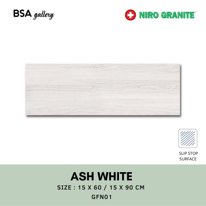 NIRO GRANITE FINEWOOD GFN05 15X90 / LANTAI GRANIT KAYU PUTIH 15X60