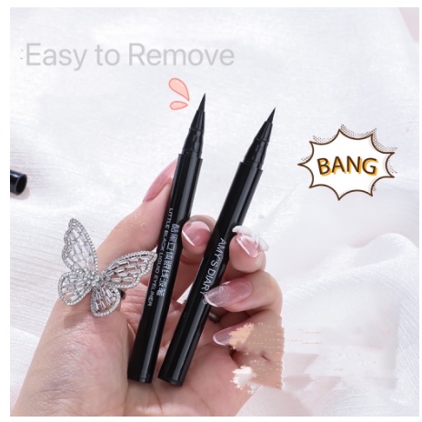 (SATUAN)EYELINER AMY'S DIARY /EYELINER SPIDOL BLACK WATERPROOF LONGLASTING/EYELINER BLACK