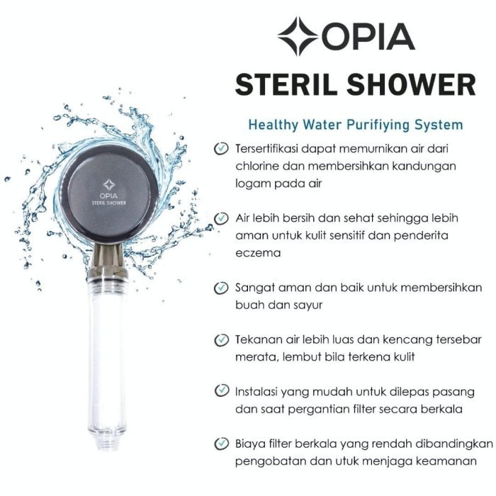 Opia Steril Shower filter heat set