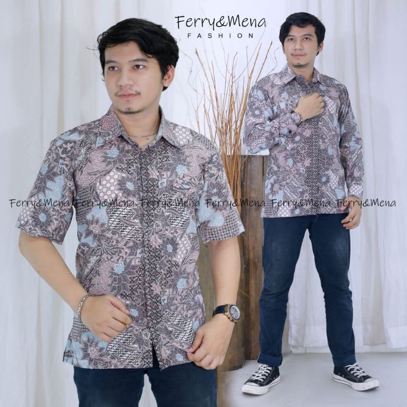 Terlaris Kemeja Batik lengan panjang / Hem Batik Pendek / Kemeja Cowok Batik