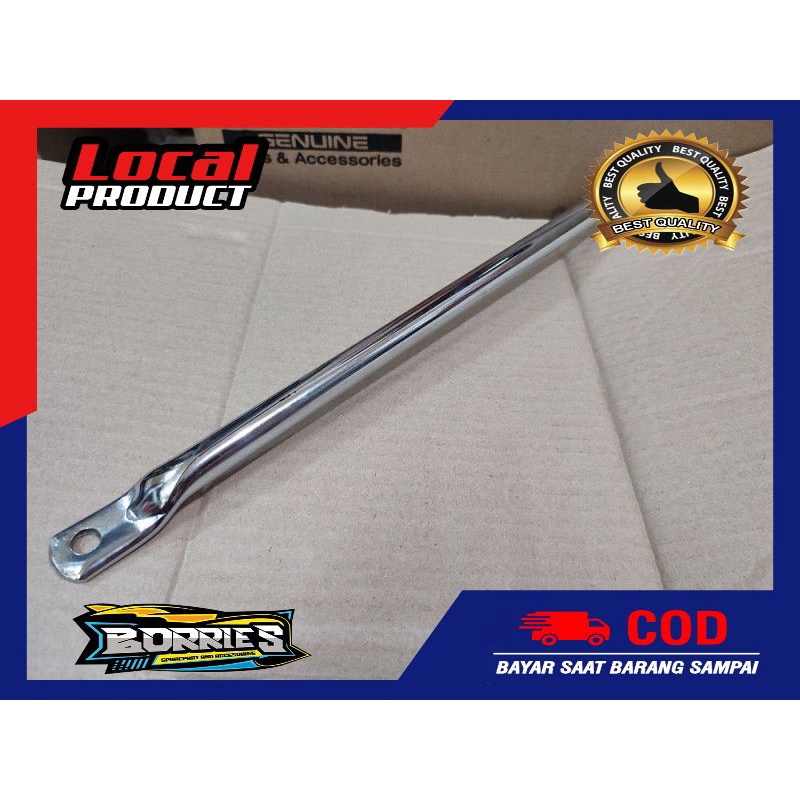 bar tension besi panel chrom lokal pegangan penahan tromol rem arm belakang rx king scorpio vixion