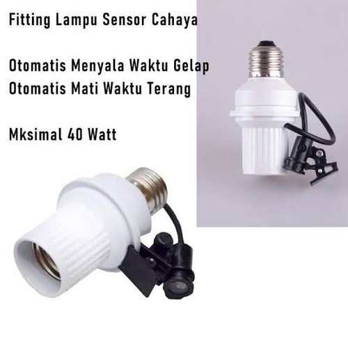 Fitting Lampu Sensor Cahaya Otomatis Untuk Segala Lampu