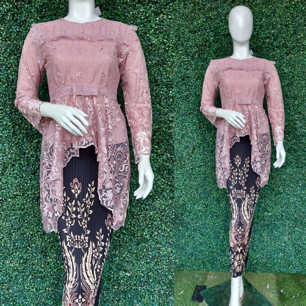 PROMO SE KEBAYA RINJANI PINQUIN / SET KEBAYA TULLE PINQUIN / SET KEBAYA TULLE BORDIR TIMBUL