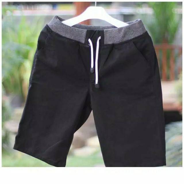 CELANA CHINO PENDEK PRIA PINGGANG KARET / RIP BAHAN PREMIUM