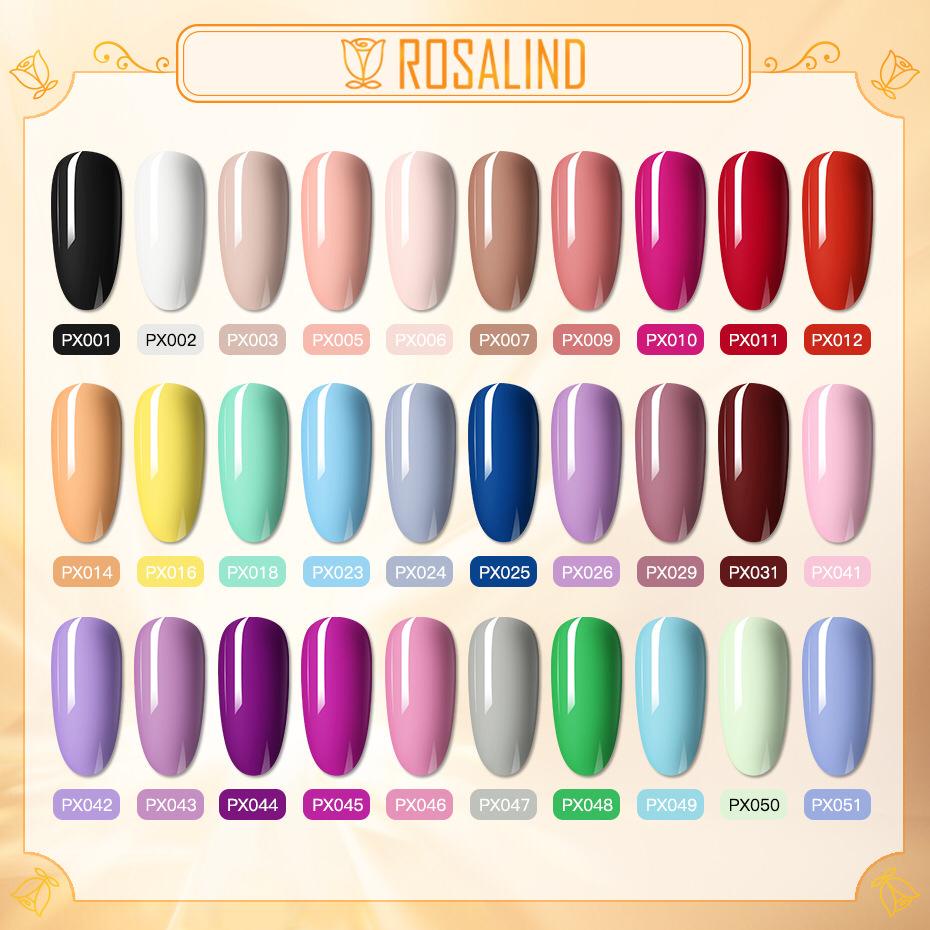 ROSALIND Gel Nail Polish 10 ml Botol Kaca UV LED / Kutek / Cat Kuku/ Kutek Gel/  Kutek UV LED/ Kutek Nail Arts