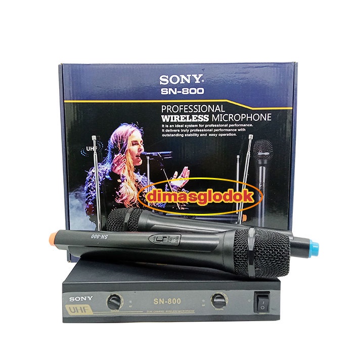 Mic Wireless Sony Sn800 Mikropon Werles Sn 800 Mikrofon Wirles Sn-800