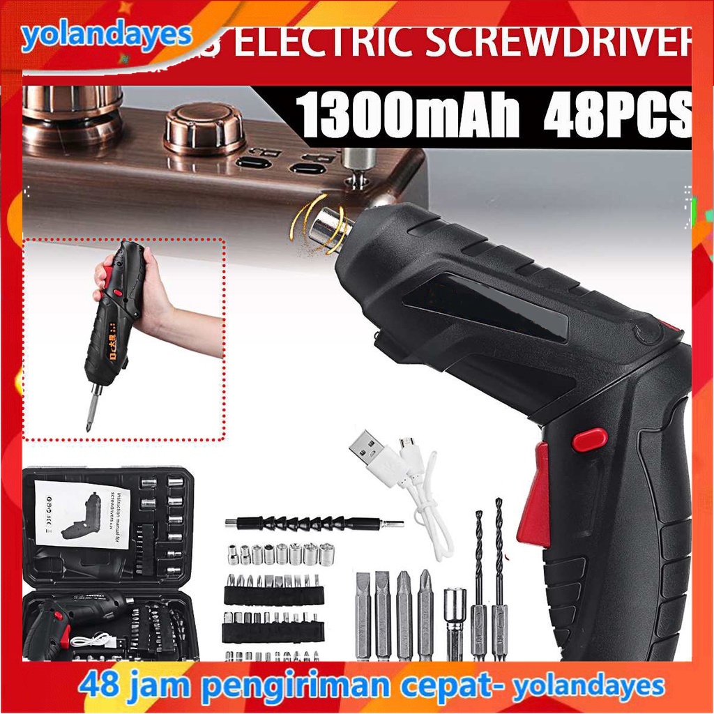 cordless screwdriver 4 2 v   mesin bor cordless mini 48pcs set   bor mini   screwdriver baterai