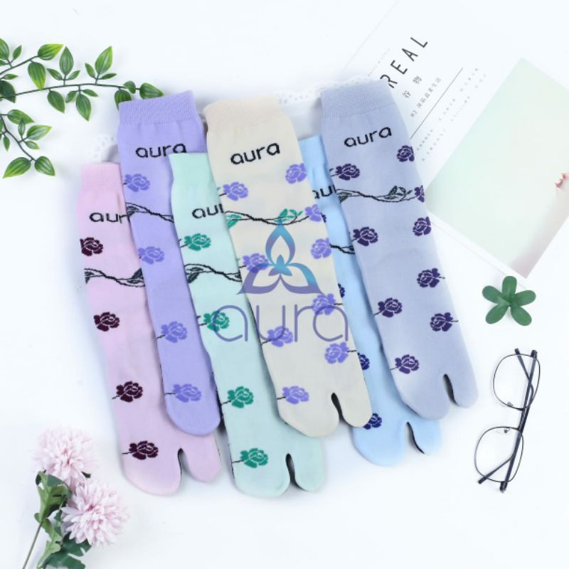 KAOS KAKI MUSLIMAH 2 JARI AURA / KAOS KAKI JEMPOL