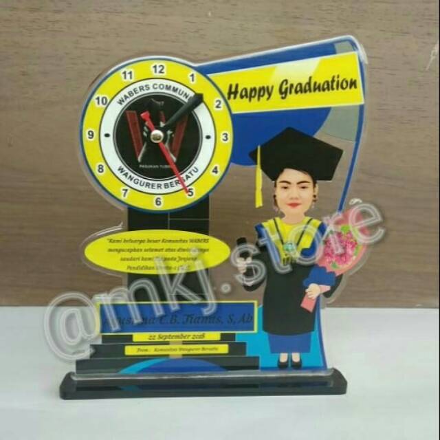 Plakat jam wisuda cantik