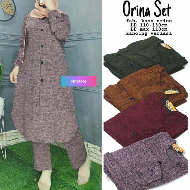 TA 7192 / Orina Set / Set Wanita / Set Wanita Kancing Variasi