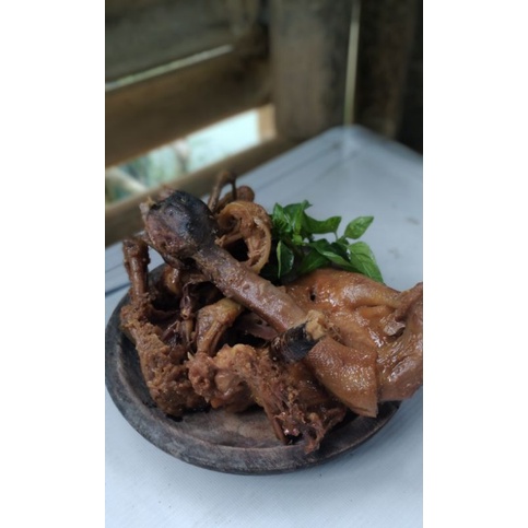 

bebek kampung bumbu bacem otong/ekor Free sambal GLEDEK