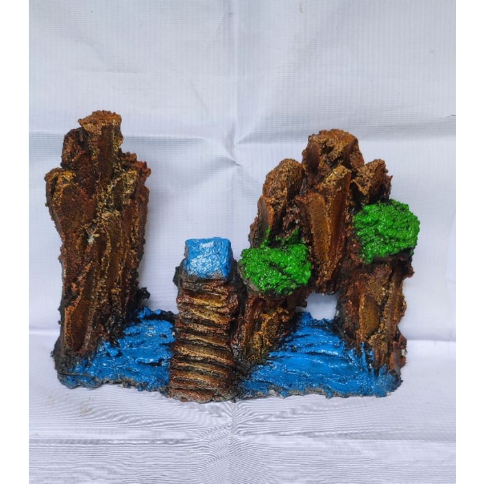hiasan miniatur tebing aquascape