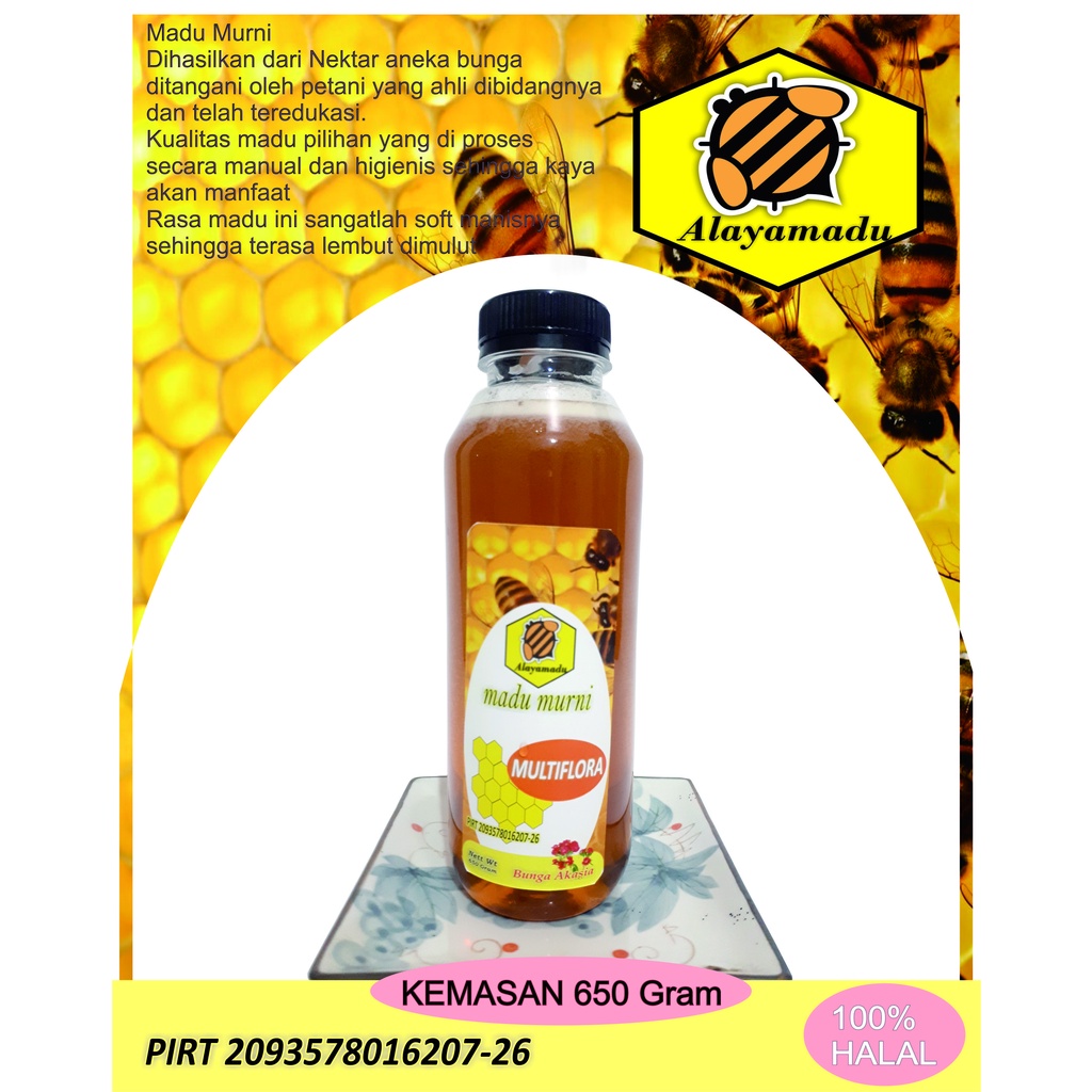 

Madu Murni Nektar Bunga 650 Gram 100% Madu Asli