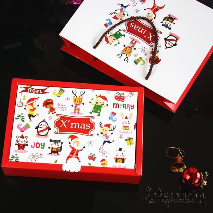 

GIFT BOX FOR X'MAS. KOTAK KADO MOTIF NATAL, KOTAK SOUVENIR TEMA NATAL