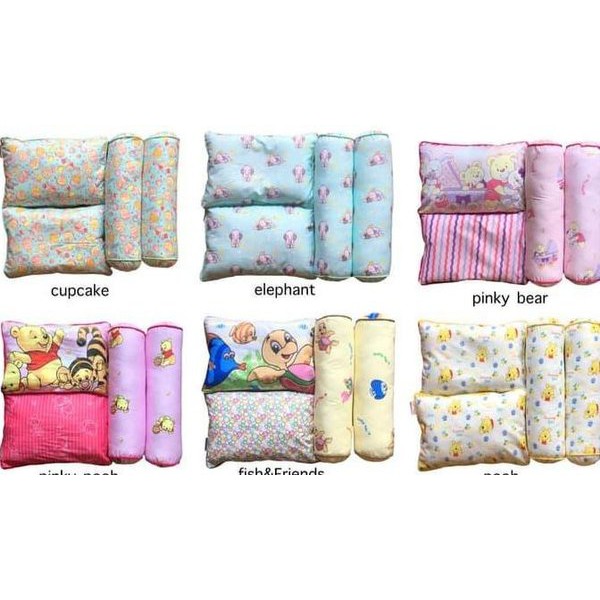 Promo !! SALE Bantal Guling Bayi Set BABY HAI - Full Print