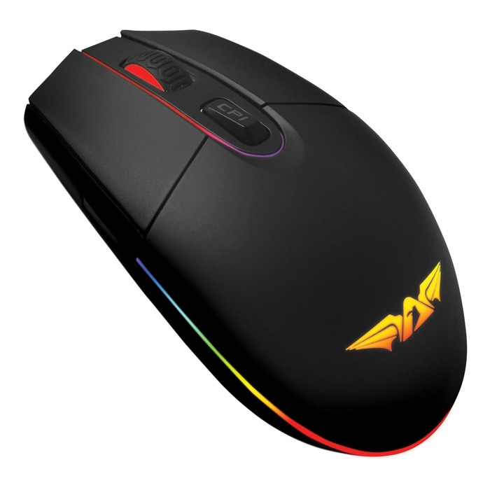 Mouse Gaming Armaggeddon Raven-III (4800 CPI) RGB Free Mousematt - No Name, MOUSE ONLY