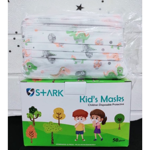 Masker Anak 3ply isi 50 Pcs Earloop 3-12 Tahun Premium Quality - Motif Karakter - Masker Anak-Anak