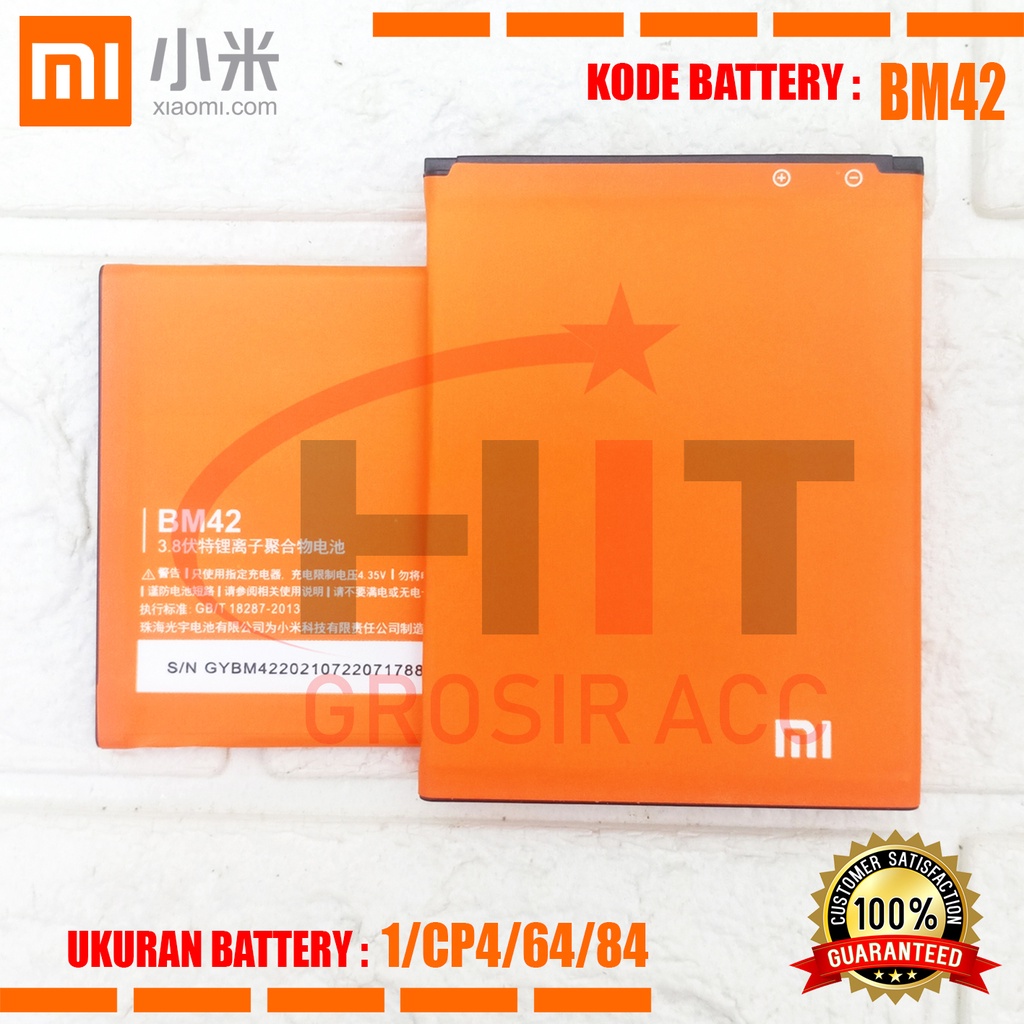 Baterai Battery Xiaomi Redmi Note 1 / Baterai BM42