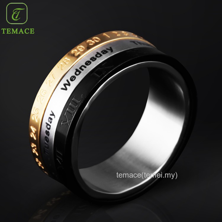 2022 Cincin Pria Bahan Stainless Steel Warna Silver Desain Tulisan Gaya Vintage Viking / Punk / Antik Untuk Hadiah