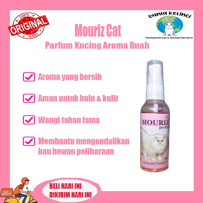 Parfum Kucing Mouriz 60 ml spray Wangi Aroma Buah