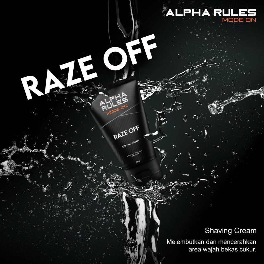 Alpha Rules Raze Off Shaving Cream 100ml Male Cleaner Alpharules Cukur