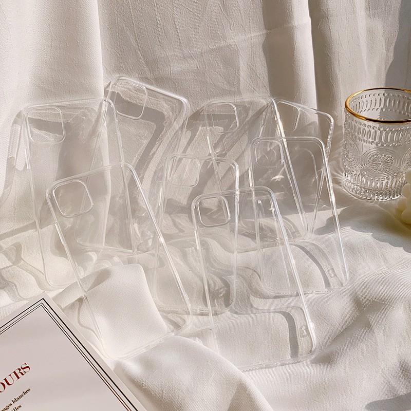 Soft Case Tpu Transparan Cover IPhone 14 13 6 6S 6P 7 8 SE 2020 7P 8Plus X XS XR 11 12 mini Pro Max