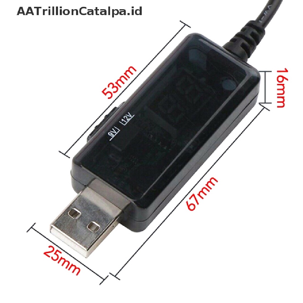 Kabel Usb booster 5V step up Ke 9V 12V 1A Untuk Konverter Tegangan