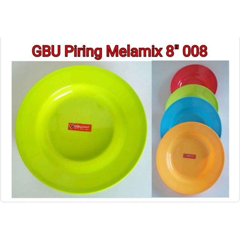 GBU Plast Piring Melamix 8inch 008