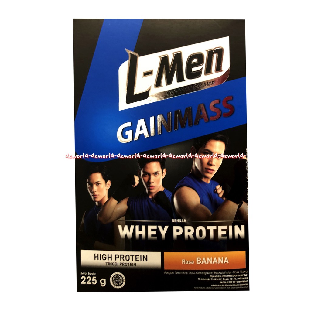 L-men Gainmas 225gr Whey Protein Rasa Banana High Protein Susu lmen Gain Mass Susu Nutrisi Untuk Pria Cowok Agar Lebih Berotot Fitnes L men Bubuk Rasa Pisang 225 Gram