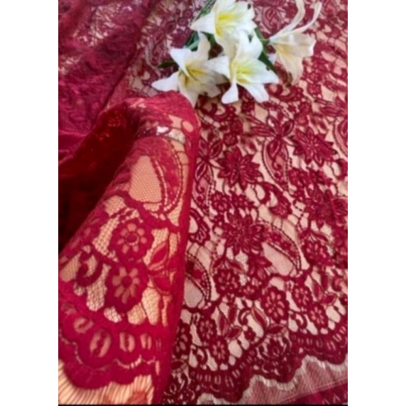 Bakal Kebaya Kain Brokat Semi Italy Premium 2,5 Mrr