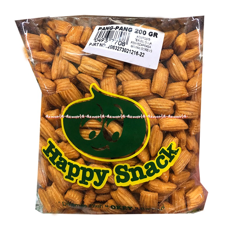 

Happy Snack Pang-Pang 200gr Snack Cemilan Kriuk Happysnack Snek Hepi Snack Pangpang Pang Pang