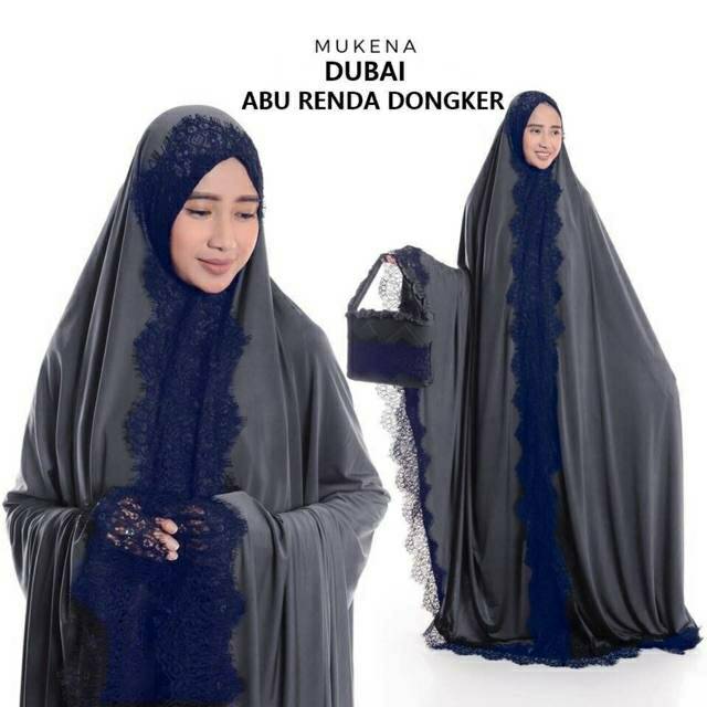 Mukena Dewasa Spandek Dubai Terusan Renda | Pusat Grosir Mukena Jumbo Murah