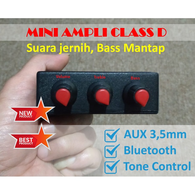 Mini Power Amplifier Class D Suara Jernis Bass Mantap - Bluetooth V4