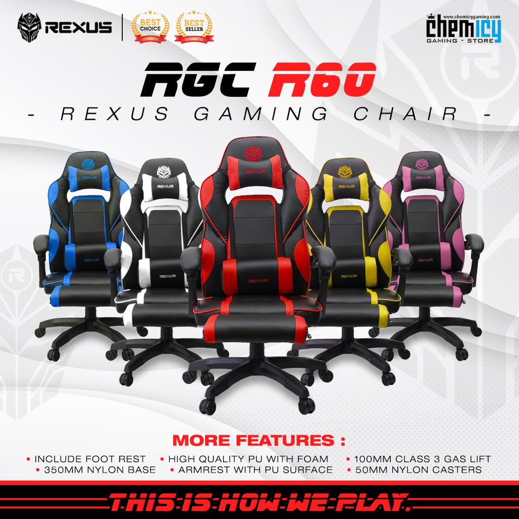 Rexus RGC R60 Gaming Chair / Kursi Gaming