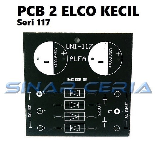 PCB 2 Elco Kecil Seri 147 Power Supply Penyimpan Tegangan 2 Elco