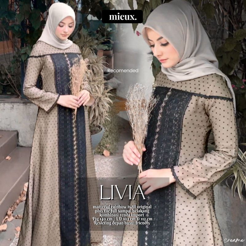 LIVIA // HABSY  gamis abaya turkey gamis bordir gamis kondangan gamis pesta original mieux