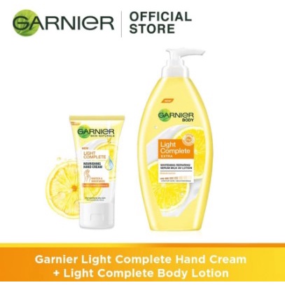 Garnier Light Complete Hand Cream + Light Complete Body Lotion