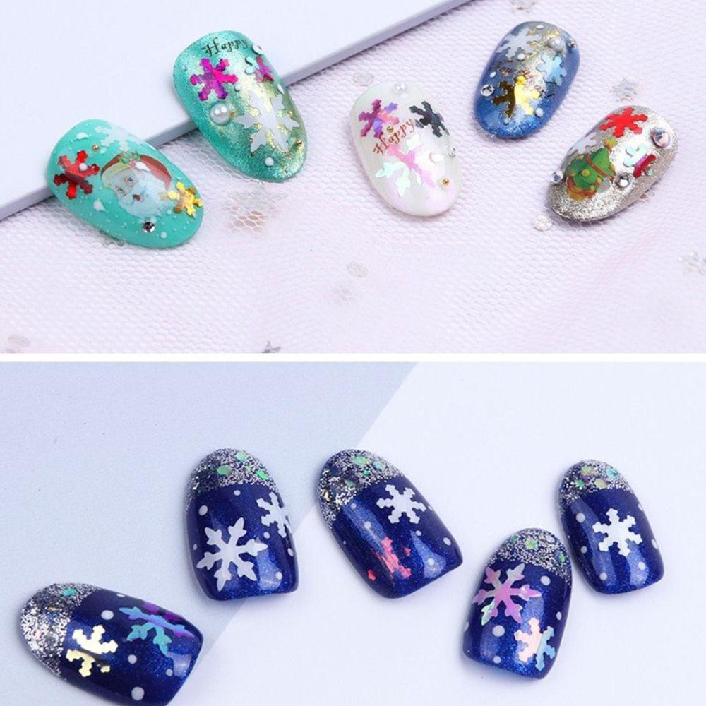 Mxbeauty Halloween Nail Art Sequin Ghost Laser DIY Bahan Kuku Salon Kuku Kerangka Manicure Dekorasi Paillettes