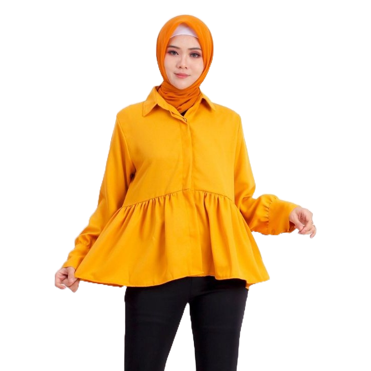 KEMEJA WANITA BLOUSE TANGAN PANJANG 711