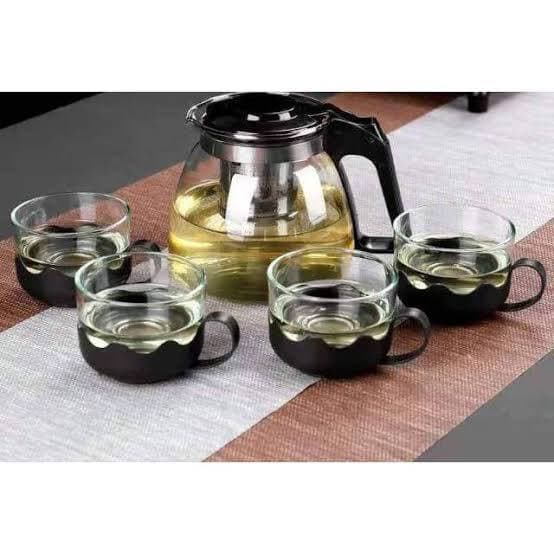 [IMPORT] - Set Teapot Cantik 5in1 Bahan Kaca